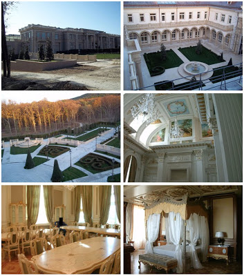 Collage of views of Putin's palace